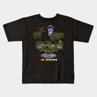 Ranger Infil  - N Co, Ranger, 173rd Airborne Bde, Vietnam Jungle Kids T-Shirt